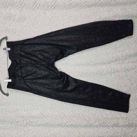 BLACK by Zumba Women's Black Snakeskin Print Leggings with Zipper Pocket - Picture 6 of 6